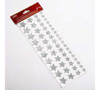 Italian Options Silver Glitter Stars Christmas Craft Decorations (Pack of 53)