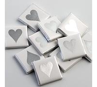 Italian Options Silver Heart Wedding Chocolate Neapolitans (75 Chocolates)