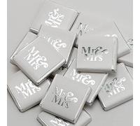 Italian Options Silver Mr & Mrs Wedding Chocolate Neapolitans (50 Chocolates)