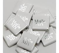 Italian Options Silver Mr & Mrs Wedding Chocolate Neapolitans (75 Chocolates)