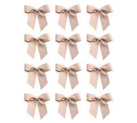 Italian Options Grosgrain Ribbon Bows Self Adhesive 12-Piece Pack, 5 cm Bow Width, Taupe