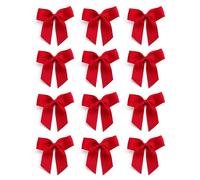 Italian Options Grosgrain Ribbon Bows Self Adhesive 12-Piece Pack, 5 cm Bow Width, Red