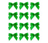 Italian Options Small Grosgrain Ribbon Bows, Self Adhesive Bows for Crafting, Gifts, Sewing, Hair Bow, Wedding Stationery, Floristry, Cakes, Crafts, Decorations, Emerald, 12 Pack, 5cm