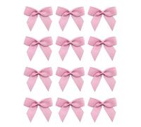 Italian Options Small Grosgrain Ribbon Bows, Self Adhesive Bows for Crafting, Gifts, Sewing, Hair Bow, Wedding Stationery, Floristry, Cakes, Crafts, Decorations, Antique Pink, 12 Pack, 5cm
