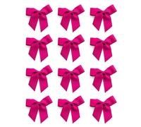 Italian Options Small Grosgrain Ribbon Bows, Self Adhesive Bows for Crafting, Gifts, Sewing, Hair Bow, Wedding Stationery, Floristry, Cakes, Crafts, Decorations, Cerise, 12 Pack, 5cm