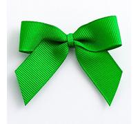 Italian Options Grosgrain Ribbon Bows Self Adhesive 12-Piece Pack, 5 cm Bow Width, Emerald