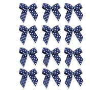 Italian Options Small Polka Dot Grosgrain Ribbon Bows, Self Adhesive Spotted Bows for Crafting, Gifts, Sewing, Hair Bow, Floristry, Cakes, Crafts, Decorations, Navy, 24 Pack, 5cm