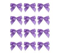 Italian Options Satin Ribbon Bows Self Adhesive 12-Piece Pack, 5 cm Bow Width, Lilac