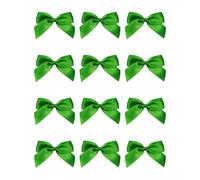 Italian Options Small Satin Ribbon Bows, Self Adhesive Bow Decorations for Crafts, Gift Wrap, Hampers, Hair Bows, Wedding Stationery, Floristry, Christmas, Cakes, Crafting, Emerald, 24 Pack, 5 cm