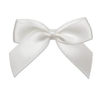 Italian Options Satin Ribbon Bows Self Adhesive 12-Piece Pack, 5 cm Bow Width, White