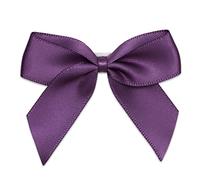 Italian Options Satin Ribbon Bows Self Adhesive 12-Piece Pack, 5 cm Bow Width, Amethyst