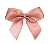 Italian Options Satin Ribbon Bows Self Adhesive 12-Piece Pack, 5 cm Bow Width, Rose Gold