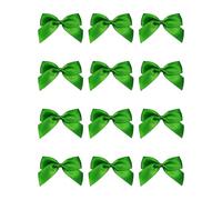Italian Options Small Satin Ribbon Bows, Self Adhesive Bow Decorations for Crafts, Gift Wrap, Hampers, Hair Bows, Wedding Stationery, Floristry, Christmas, Cakes, Crafting, Emerald, 12 Pack, 5 cm