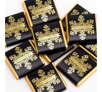 Italian Options Snowflake Merry Christmas Chocolate Neapolitans Black and G