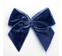 Italian Options Soft Velvet Self-Adhesive Ribbon Gift Bows 6-Piece Pack, 10 cm Bow Width, Navy