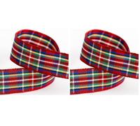 Italian Options Tartan Ribbon 16mm x 10M - Traditional Highland (Pack of 2)