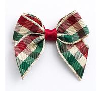 Italian Options Tartan Ribbon Bows 12-Piece Pack, 4 cm Bow Width, Country