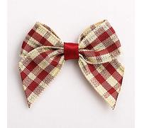 Italian Options Tartan Ribbon Bows 12-Piece Pack, 4 cm Bow Width, Heritage