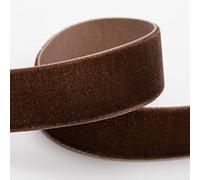 Velvet Ribbon 25mm x 10M - Dark Brown