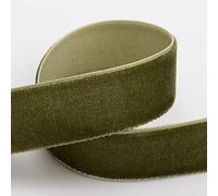 Velvet Ribbon 25mm x 10M - Moss Green