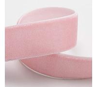 Velvet Ribbon 16mm x 10M - Soft Pink