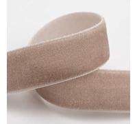 Italian Options Velvet Ribbon, Luxury, Single-Face Velvet Ribbon for Crafting, Christmas, Bows, Hair, Cakes, Weddings, Ornaments, Gift Wrapping, Flowers, 25mm x 10 Metre Roll, Taupe