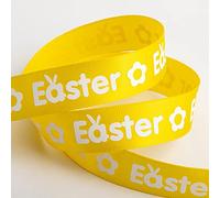 Italian Options Yellow Easter Printed Ribbon (16mm x 5M)