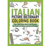 Italian Picture Dictionary Coloring Book