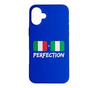 Italian Plus Nigerian Perfection Mix Heritage Flag Case for iPhone 16 Plus