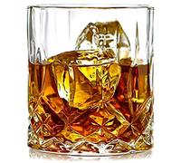 Italian Premium Fashioned Whiskey Glass - Heavy Base Rocks Barware Glasses for Scotch, Mixed Drinks, Wine, Bourbon, Juice, Water and Cocktail Drinks 300 Ml Set of 6