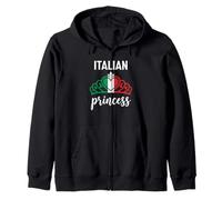 Italian Princess Italy Flag Crown Tiara Heritage Pride Zip Hoodie