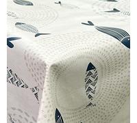 Italian PVC Fish Sea Print Embossed Craft Fabric Tablecloth Fabric 140cm Wide Per Metre