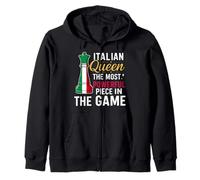 Italian Queen The Most Powerful Piece In The Game Zip Hoodie