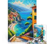 Italian Riviera1000 Piece Jigsaws for Adults Puzzle Stress Reliever Difficult Challenge is ideal as gifts for the whole family 38x26cm