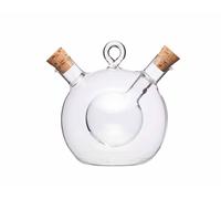 Italian Round Dual Oil and Vinegar Bottle World of Flavours Clear One Size