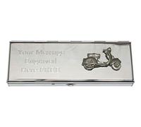 Italian Scooter 7 Day Tablet Pill Box with Mirror Case & Free Engraving Message 384
