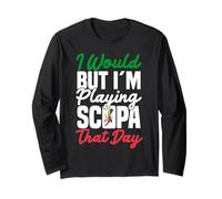 Italian Scopa Cards Nonna Nonno Playing Italian Scopa Long Sleeve T-Shirt