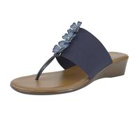 ITALIAN Shoemakers Romee Wedge Sandal for Women, Navy, 8 UK