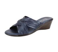 ITALIAN Shoemakers Women's Saylor Wedge Sandal, Navy, 8 UK
