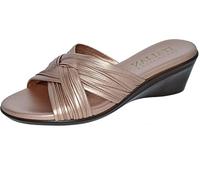 ITALIAN Shoemakers Women's Saylor Wedge Sandal, Rose Gold, 7 UK