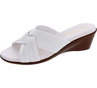 ITALIAN Shoemakers Women's Saylor Wedge Sandal, White, 7 UK