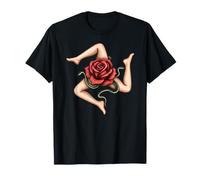 Italian Sicily Trinacria, Rose and Snake Sicilian Triskelion T-Shirt