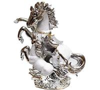 ITALIAN Silver CHROME HORSE WITH FOAL HOME DECOR ORNAMENT Item omany Gypsy China Ornament Ceramic Center