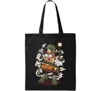 Italian Soldier Soldier Pizza Funny Italian Military Parody Natural Ecological Cotton Tote Bag Black