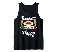 Italian Spaghetti Makes me Happy Pasta Noodles Tank Top
