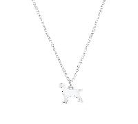 Italian Spinone Silhouette Silver Necklace - Personalised