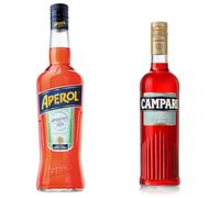 Italian Spirits Bundle of Aperol Aperitivo 70CL - 11% ABV - The unmistakable orange-coloured, bittersweet Italian Spritz + Campari 70cl, 25% ABV Bitter Aperitif - The Heart of the Negroni