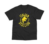 Italian Stallion Inspired by Rocky Balboa Black T-Shirt (S)