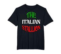 Italian Stallion T-Shirt, Men's Big and Tall, Black, 2X Tall