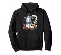 Italian Stovetop Espresso Moka Pot Morning Ritual Pullover Hoodie